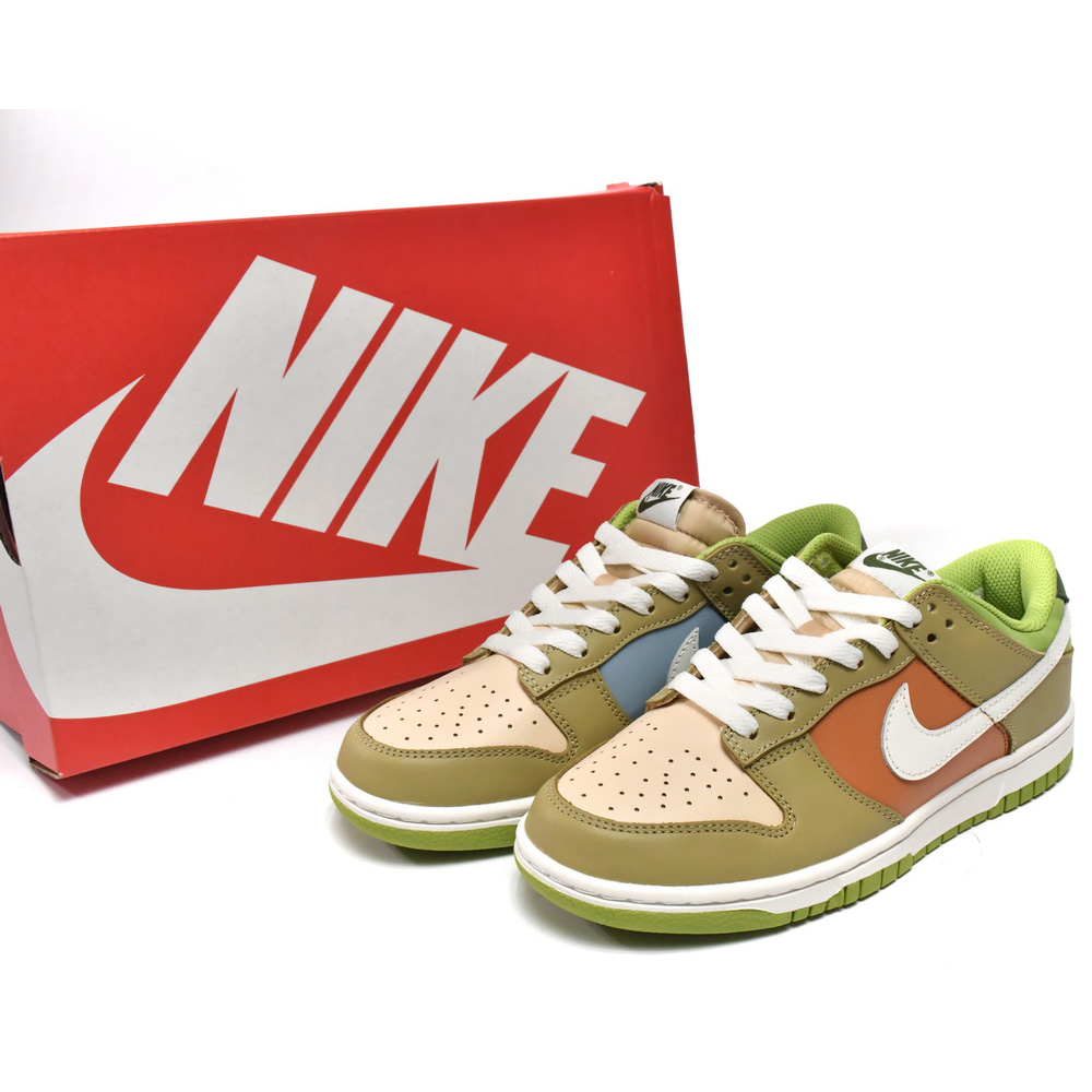  Nike Dunk Low Brown Veail Sail Vivid Green Sneaker    DV9108-711 - PerfectKickZ