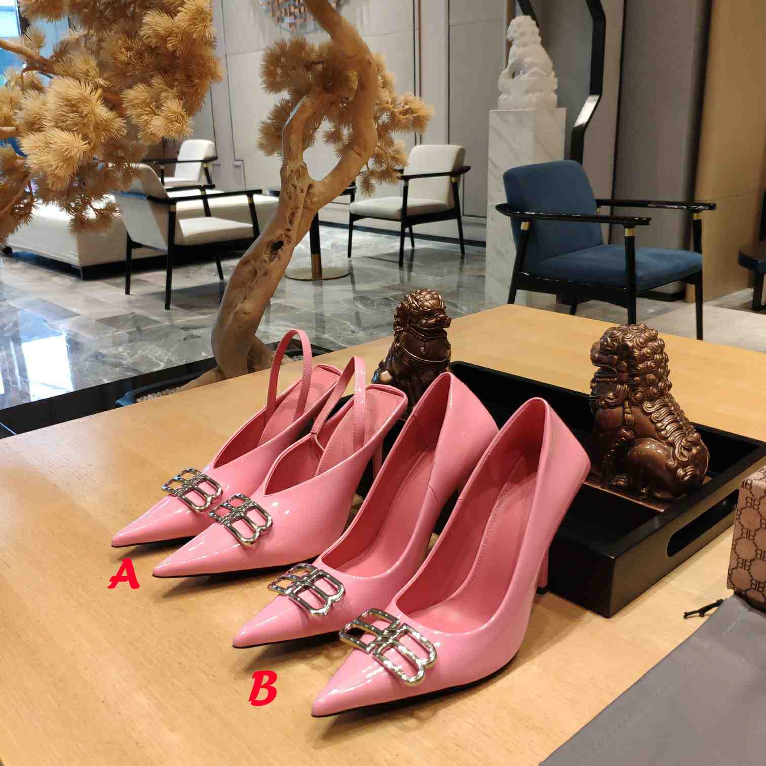 Balenciaga BB Leather Pumps - PerfectKickZ