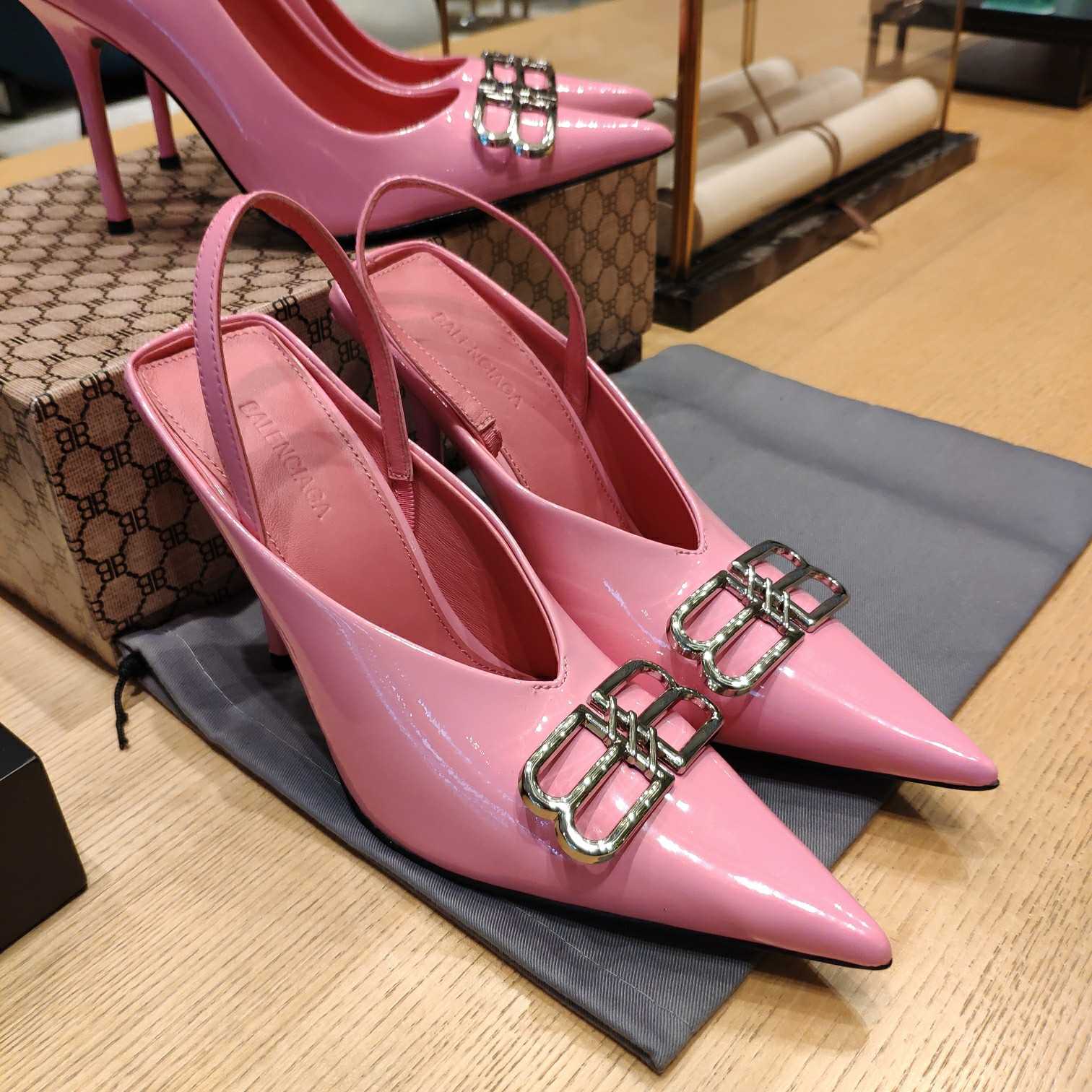 Balenciaga BB Leather Pumps - PerfectKickZ