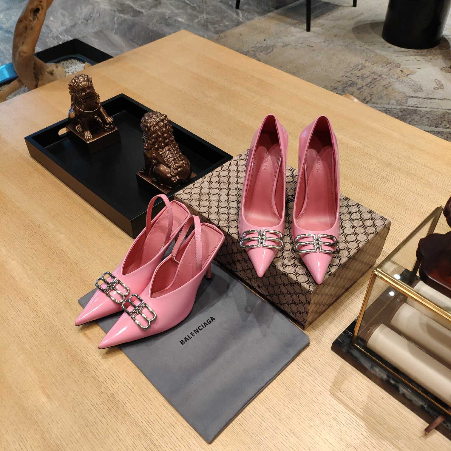 Balenciaga BB Leather Pumps - PerfectKickZ
