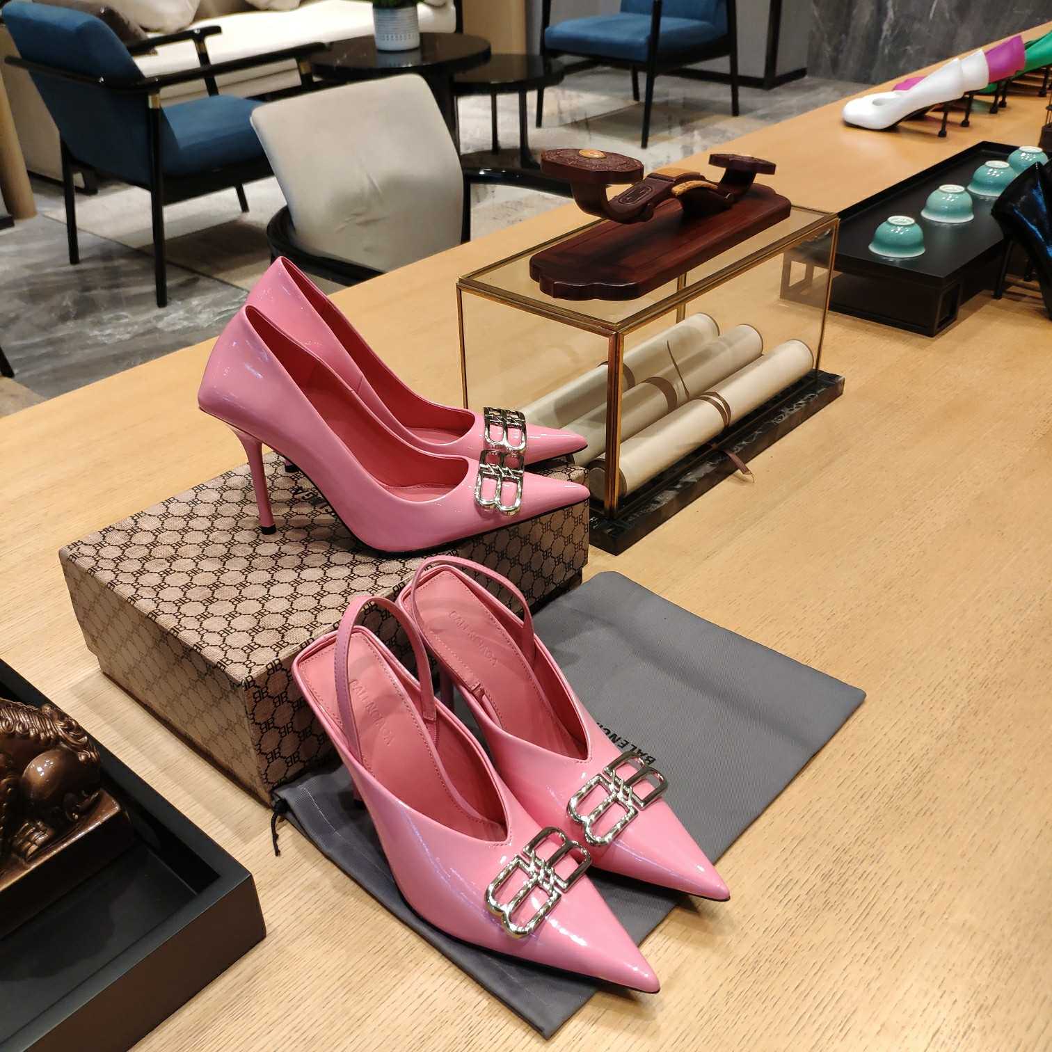 Balenciaga BB Leather Pumps - PerfectKickZ