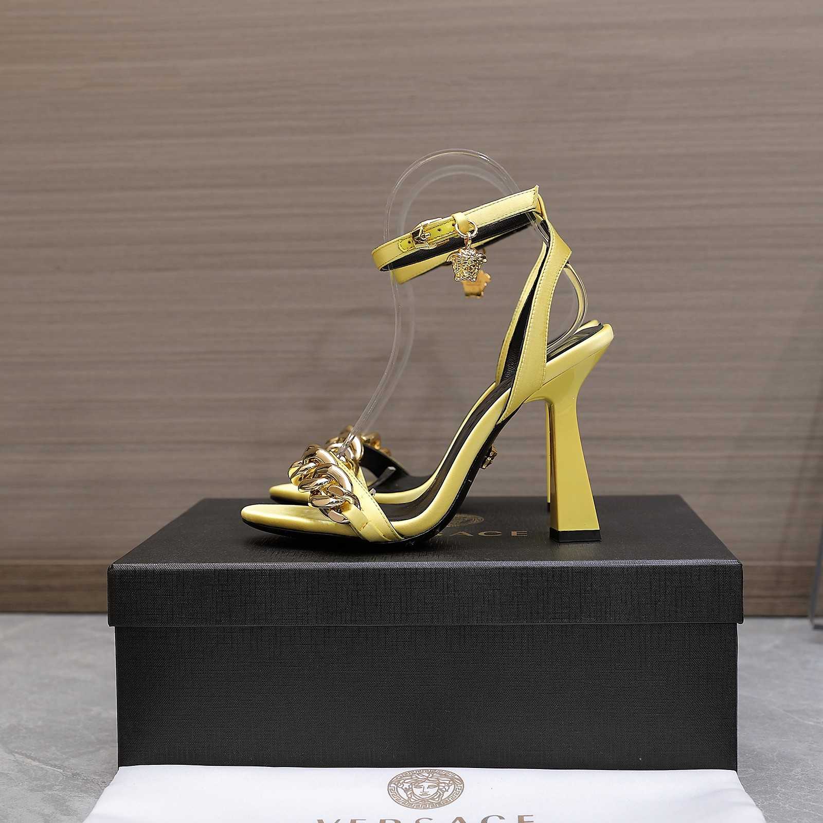 Versace Medusa Chain High Heel Sandals - PerfectKickZ
