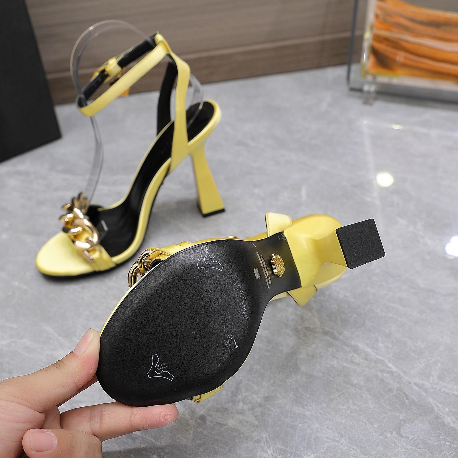Versace Medusa Chain High Heel Sandals - PerfectKickZ