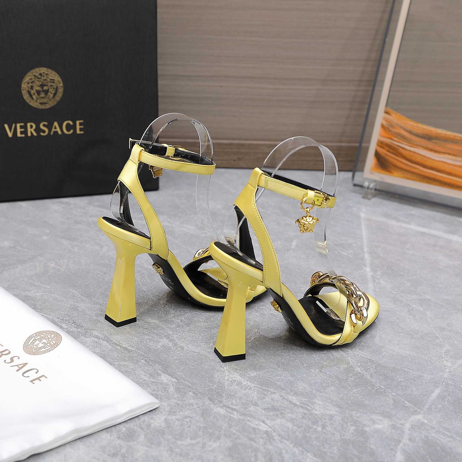 Versace Medusa Chain High Heel Sandals - PerfectKickZ