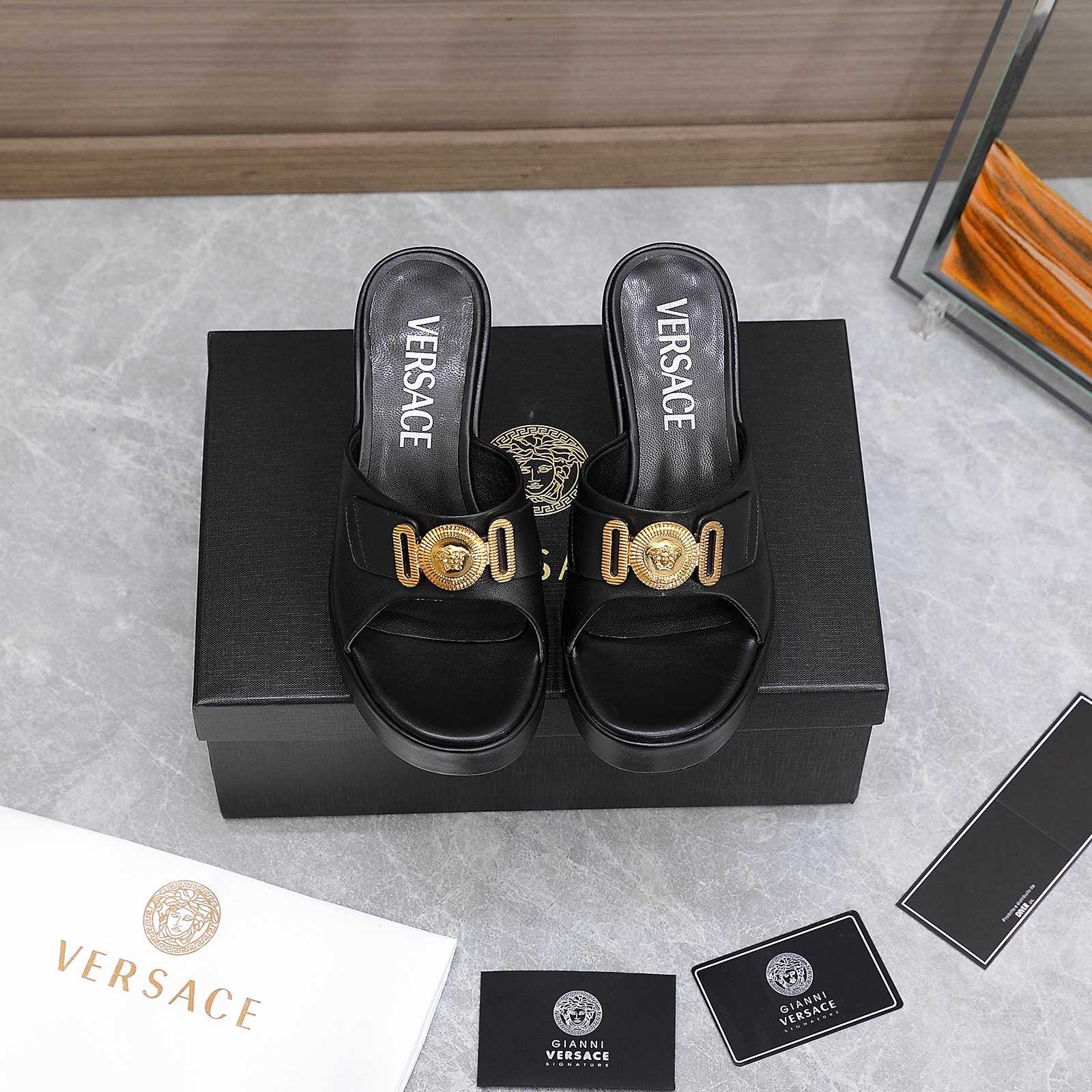Versace Medusa Biggie Crystal Mules - PerfectKickZ