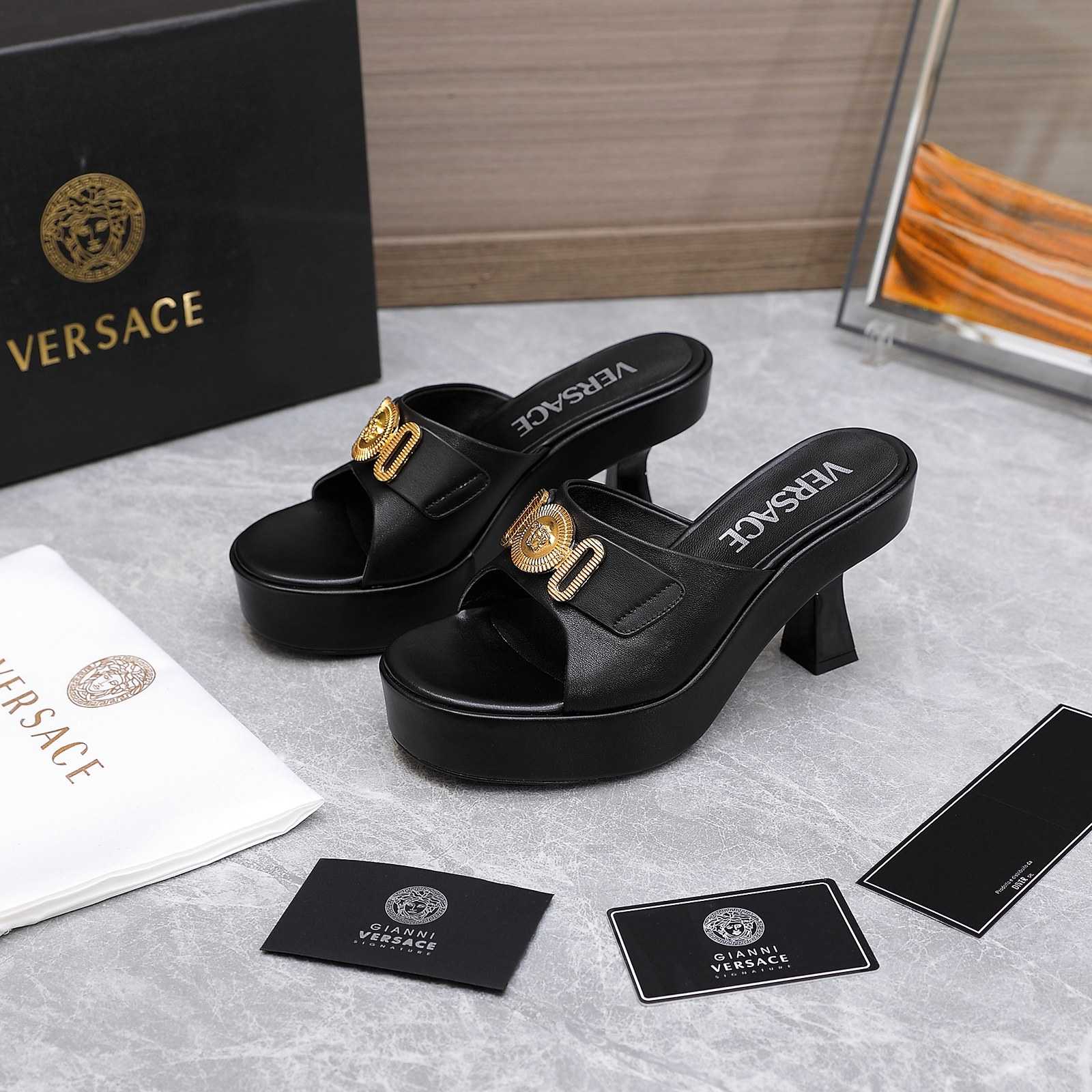 Versace Medusa Biggie Crystal Mules - PerfectKickZ