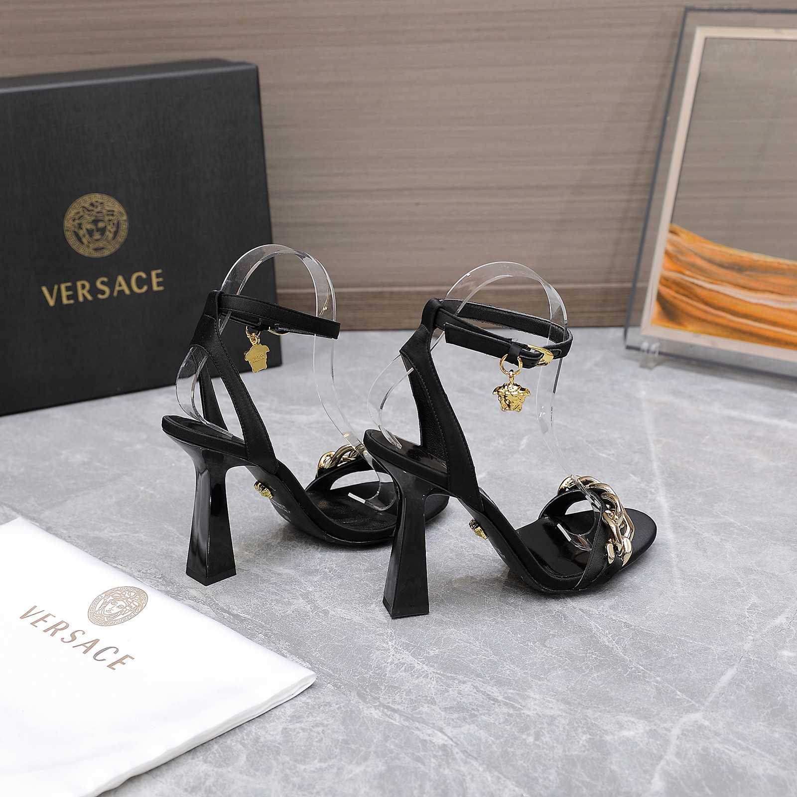 Versace Medusa Chain High Heel Sandals - PerfectKickZ