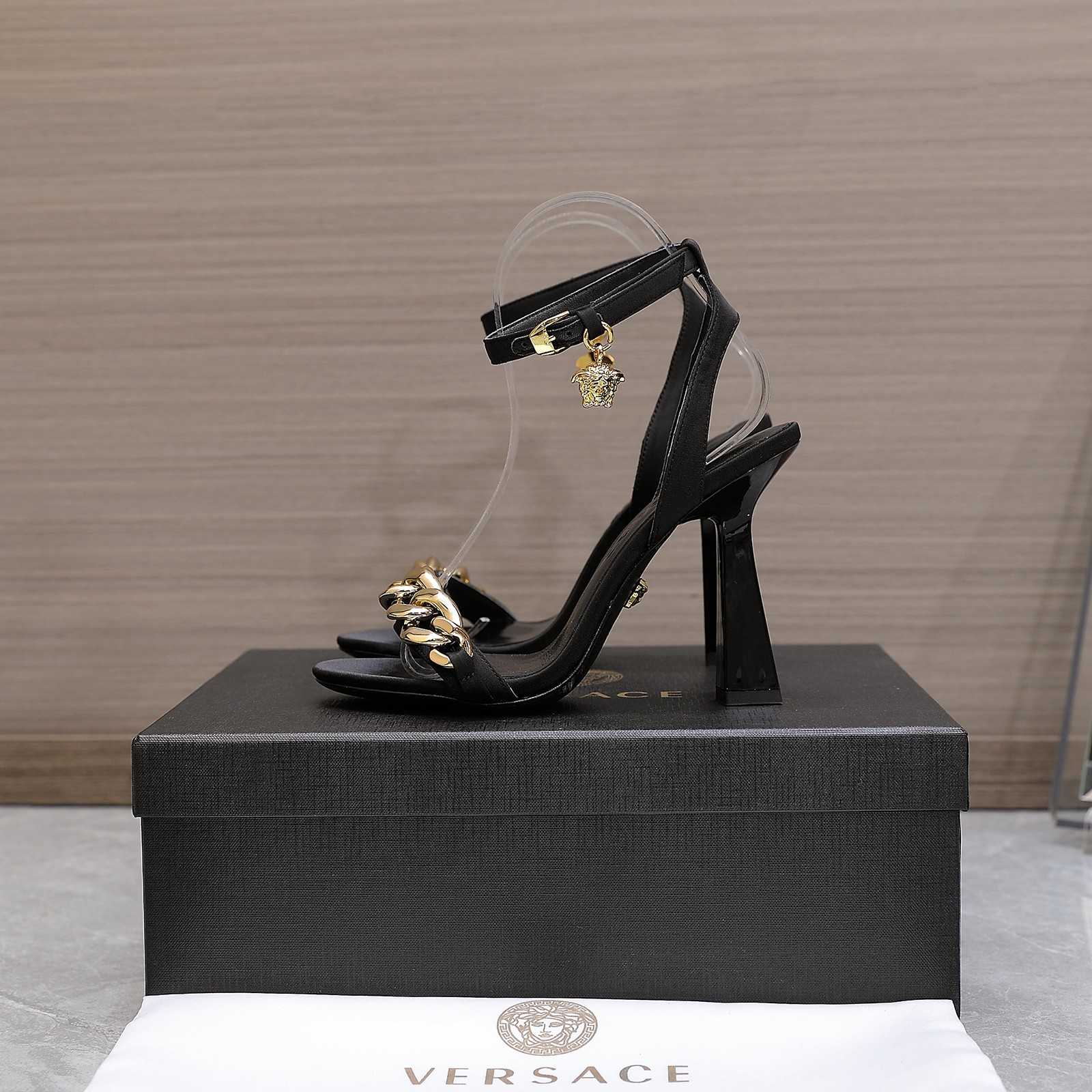 Versace Medusa Chain High Heel Sandals - PerfectKickZ