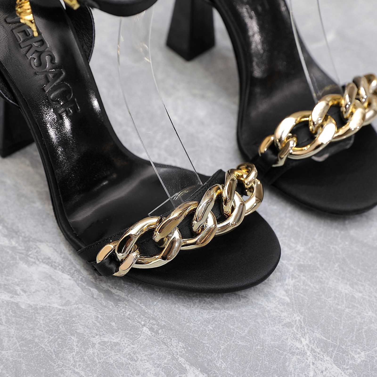 Versace Medusa Chain High Heel Sandals - PerfectKickZ