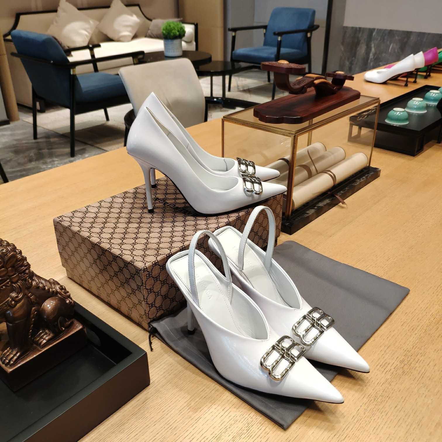 Balenciaga BB Leather Pumps - PerfectKickZ