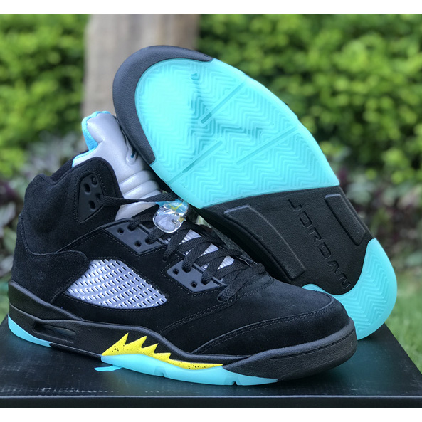 Nike Air Jordan Retro 5"Black Aqua" Sneaker     DD0587-047 - PerfectKickZ
