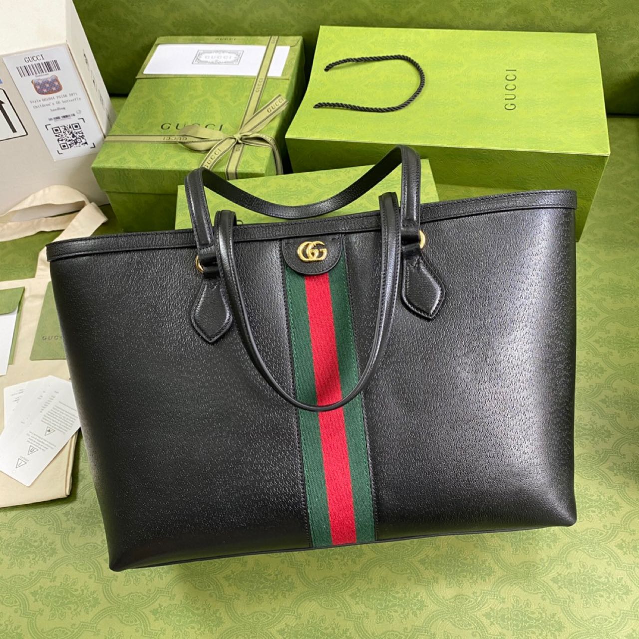 Gucci Ophidia Medium Tote(38-28-14cm) - PerfectKickZ