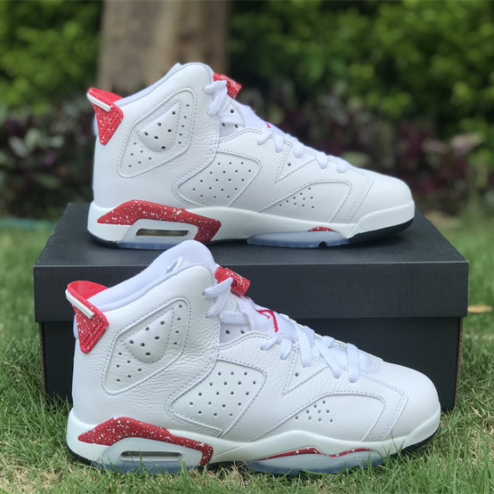 Air Jordan 6 “Red Oreo”GS Sneaker      384665-162  - PerfectKickZ