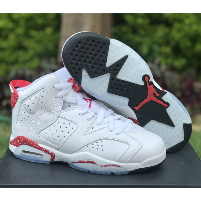 Air Jordan 6 “Red Oreo”GS Sneaker      384665-162  - PerfectKickZ