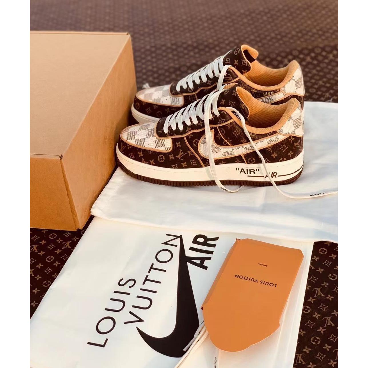 Louis Vuitton x Nike Air Force 1 Sneaker(Upon UK Size) - PerfectKickZ