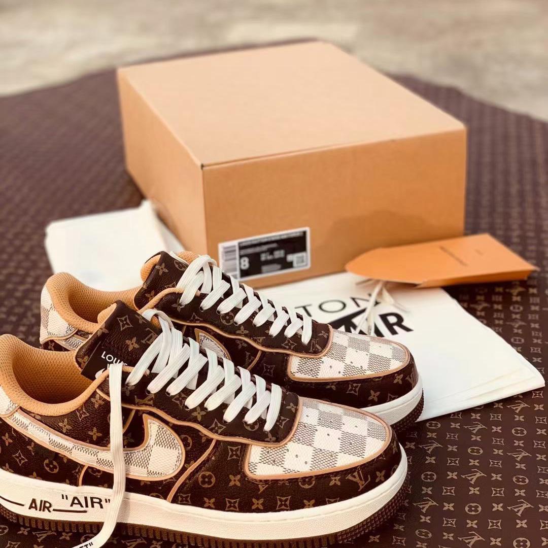 Louis Vuitton x Nike Air Force 1 Sneaker(Upon UK Size) - PerfectKickZ
