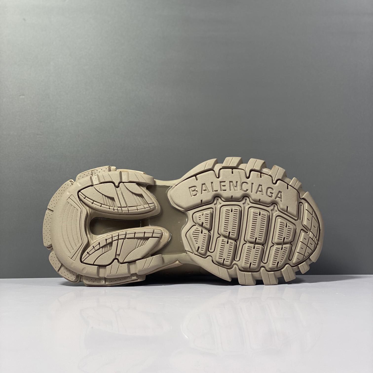 Balenciaga Track Sneaker Mule In Dark Beige And Black Mesh And Nylon - PerfectKickZ