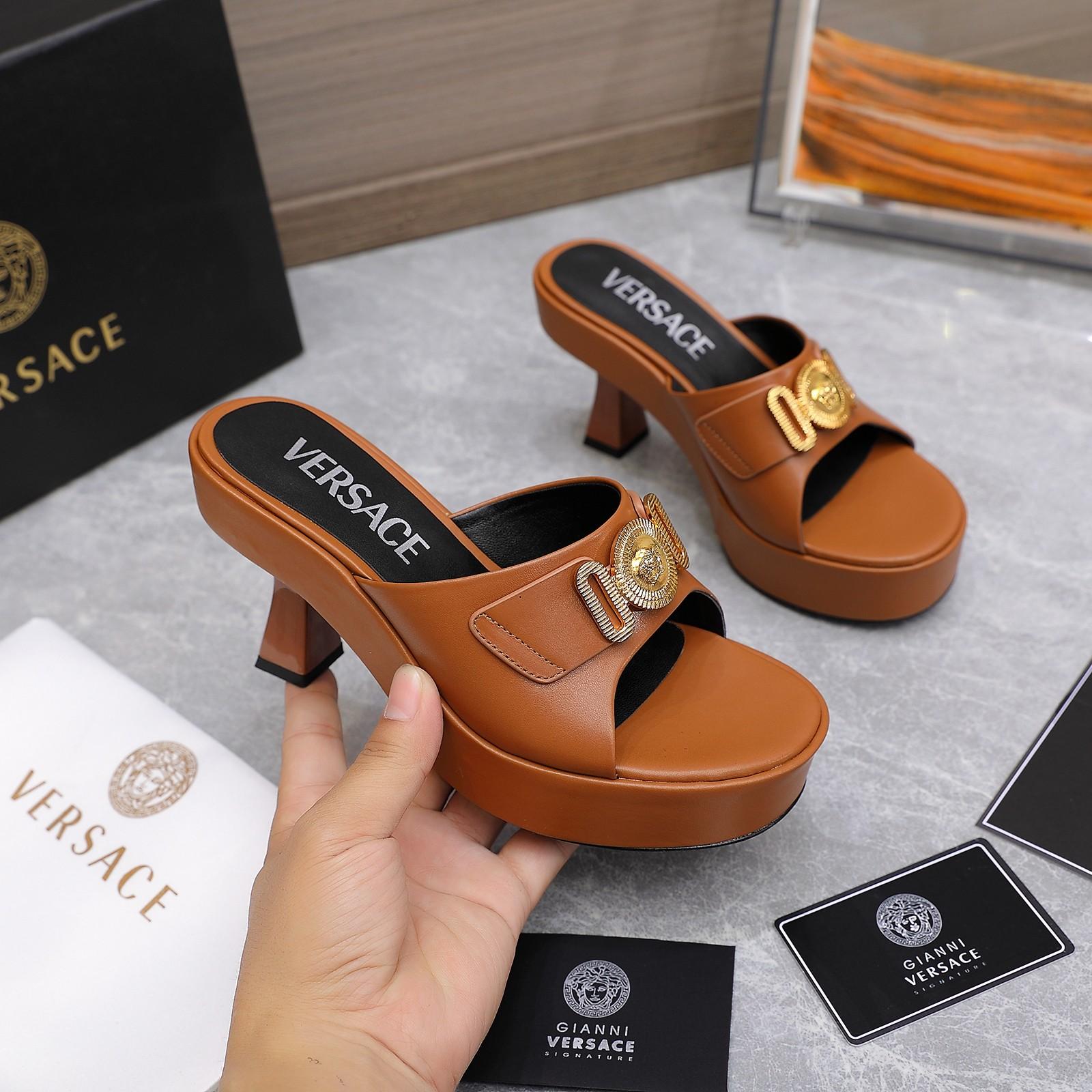 Versace Medusa Biggie Crystal Mules - PerfectKickZ