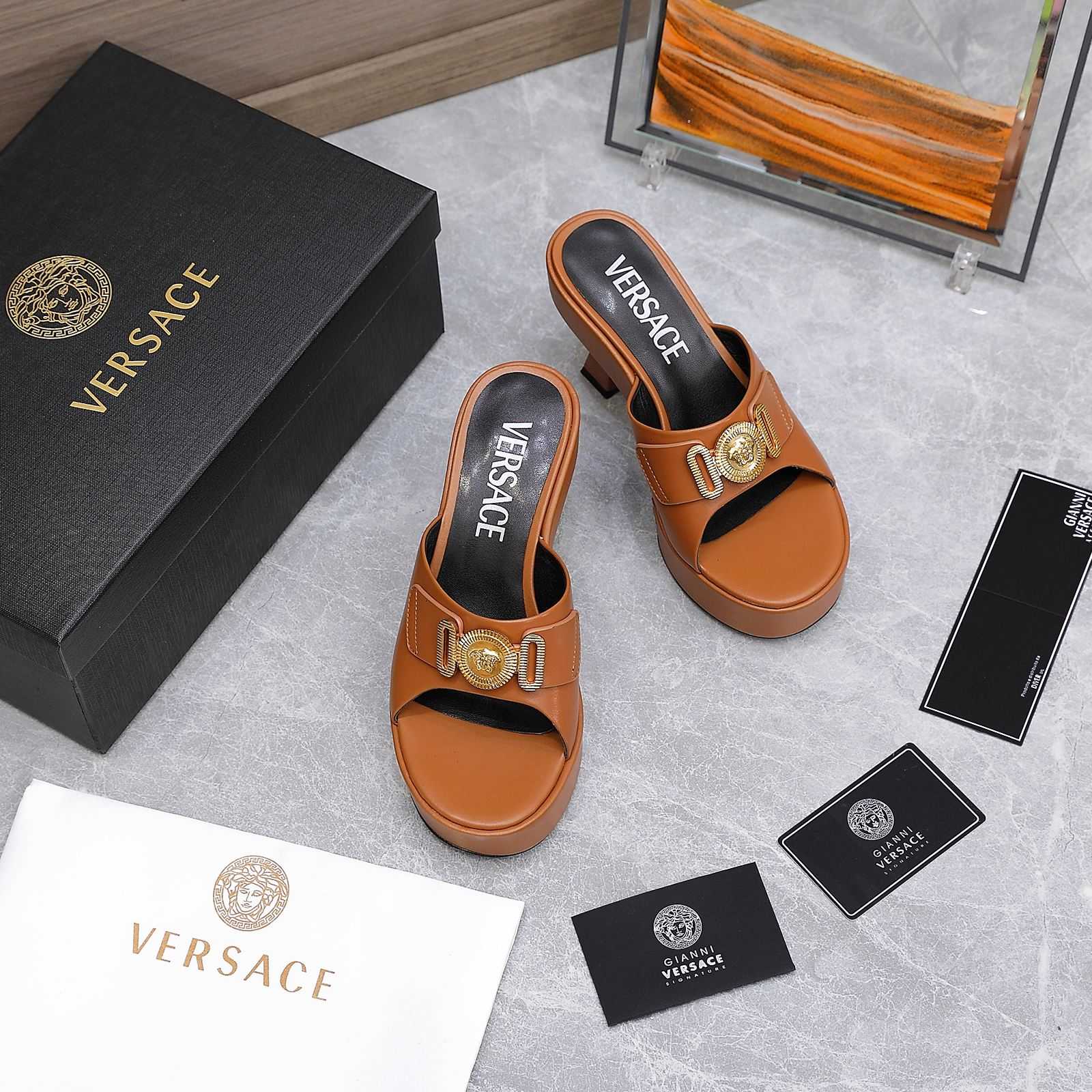 Versace Medusa Biggie Crystal Mules - PerfectKickZ