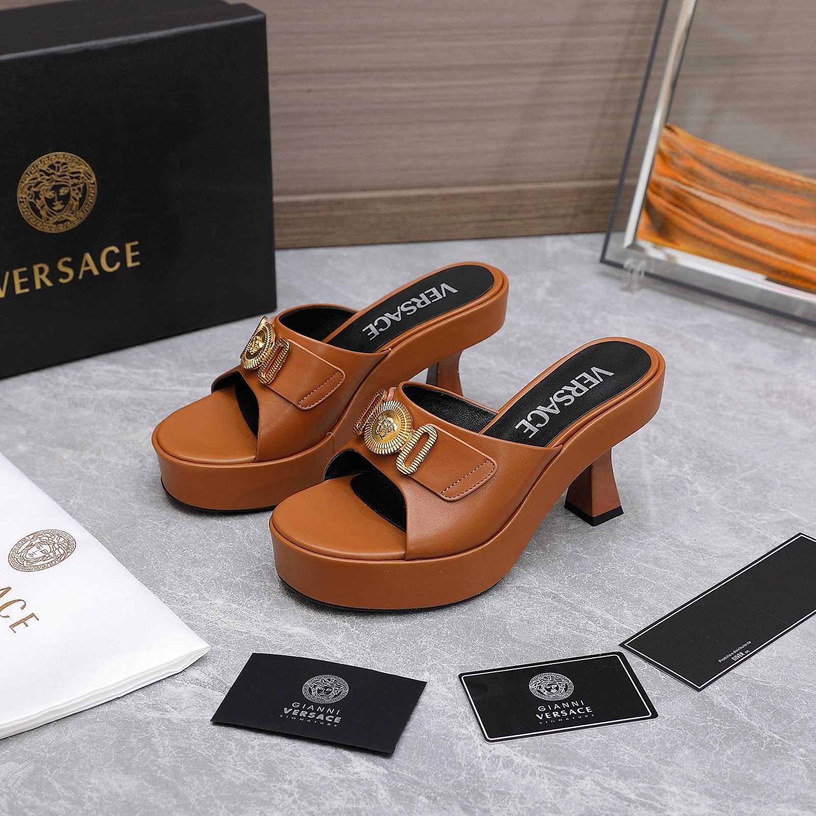 Versace Medusa Biggie Crystal Mules - PerfectKickZ