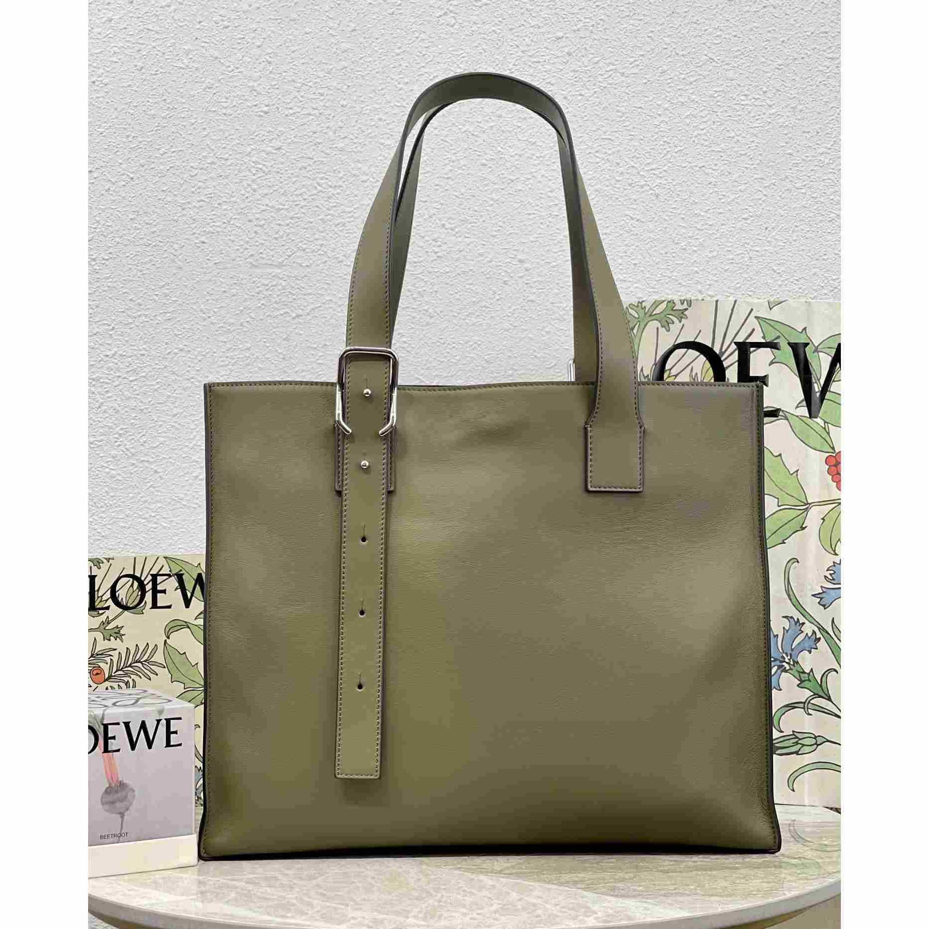 Loewe Buckle Horizontal Tote In Classic Calfskin(38.7-32.9-9.2cm) - PerfectKickZ