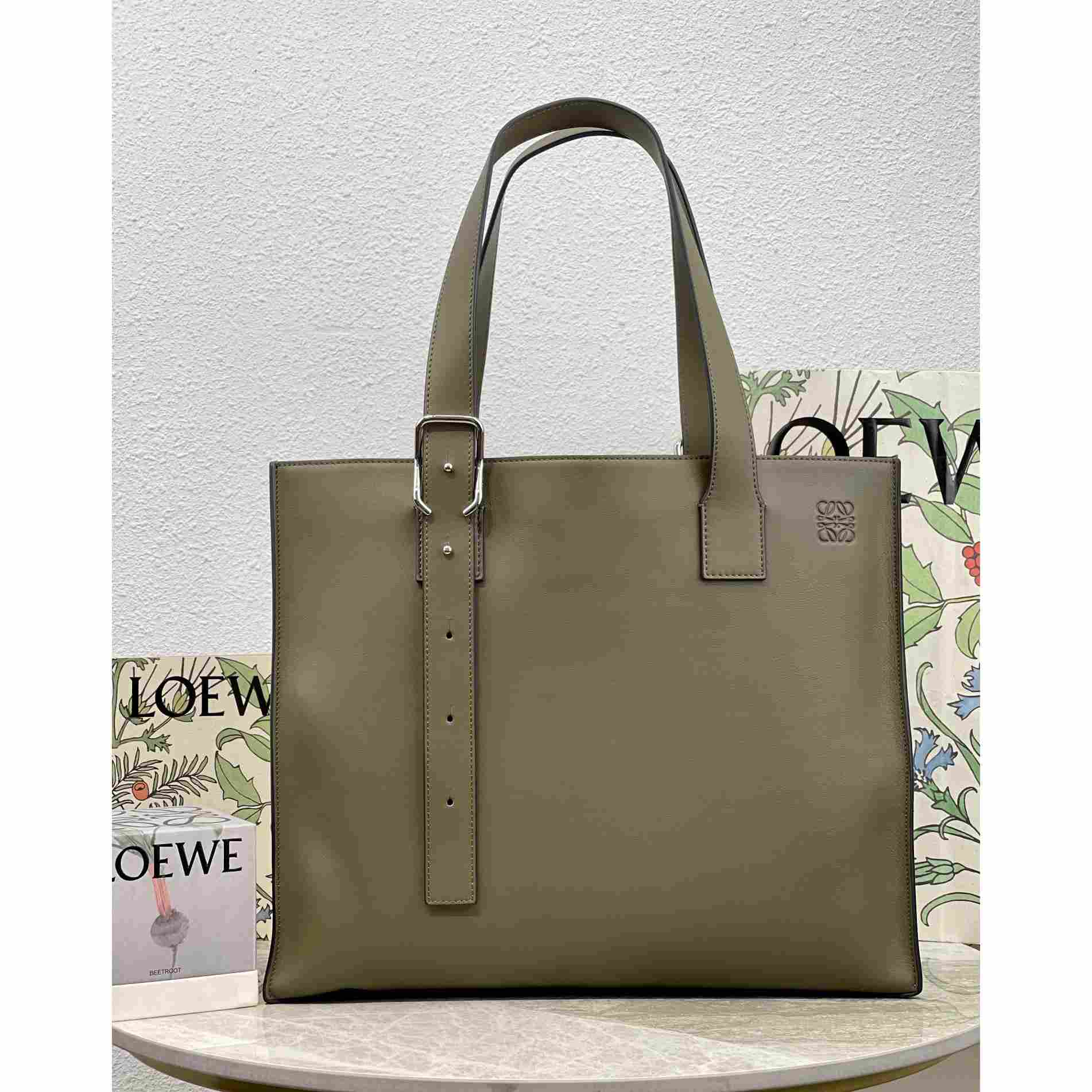 Loewe Buckle Horizontal Tote In Classic Calfskin(38.7-32.9-9.2cm) - PerfectKickZ