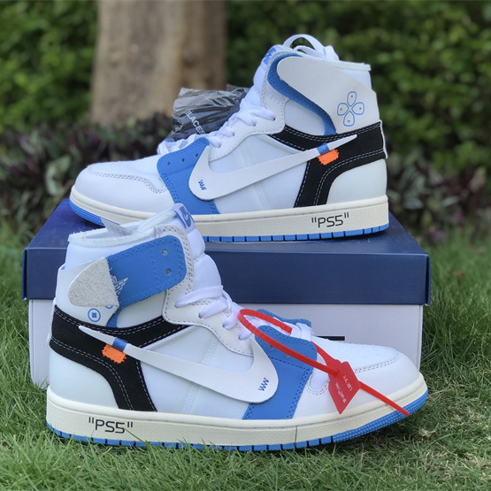 Sony PlayStation 5 x OFF-WHITE x Air Jordan 1 Retro High Sneaker    AQ0818-168 - 