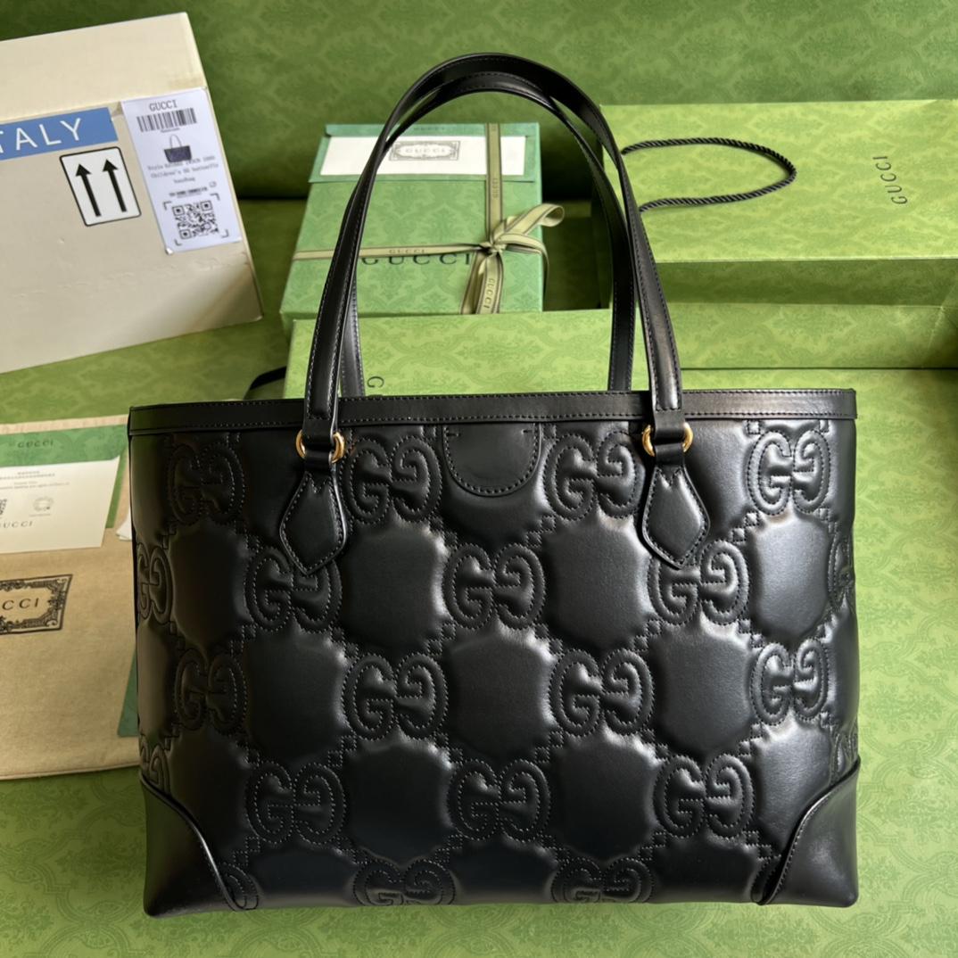 Gucci GG Matelassé Leather Medium Tote(38-28-14cm) - 