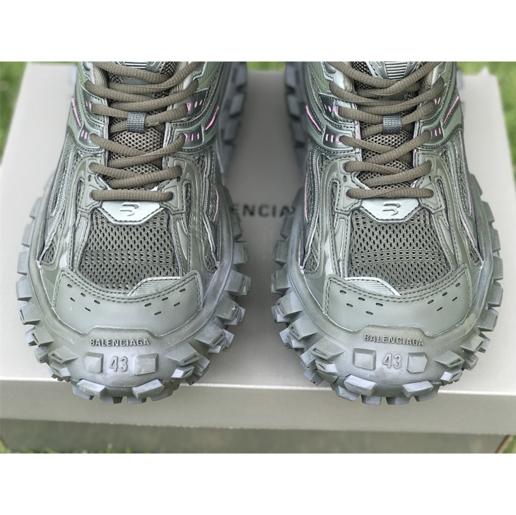 Balenciaga Defender Sneaker In Dark Green Mesh And Nylon - PerfectKickZ