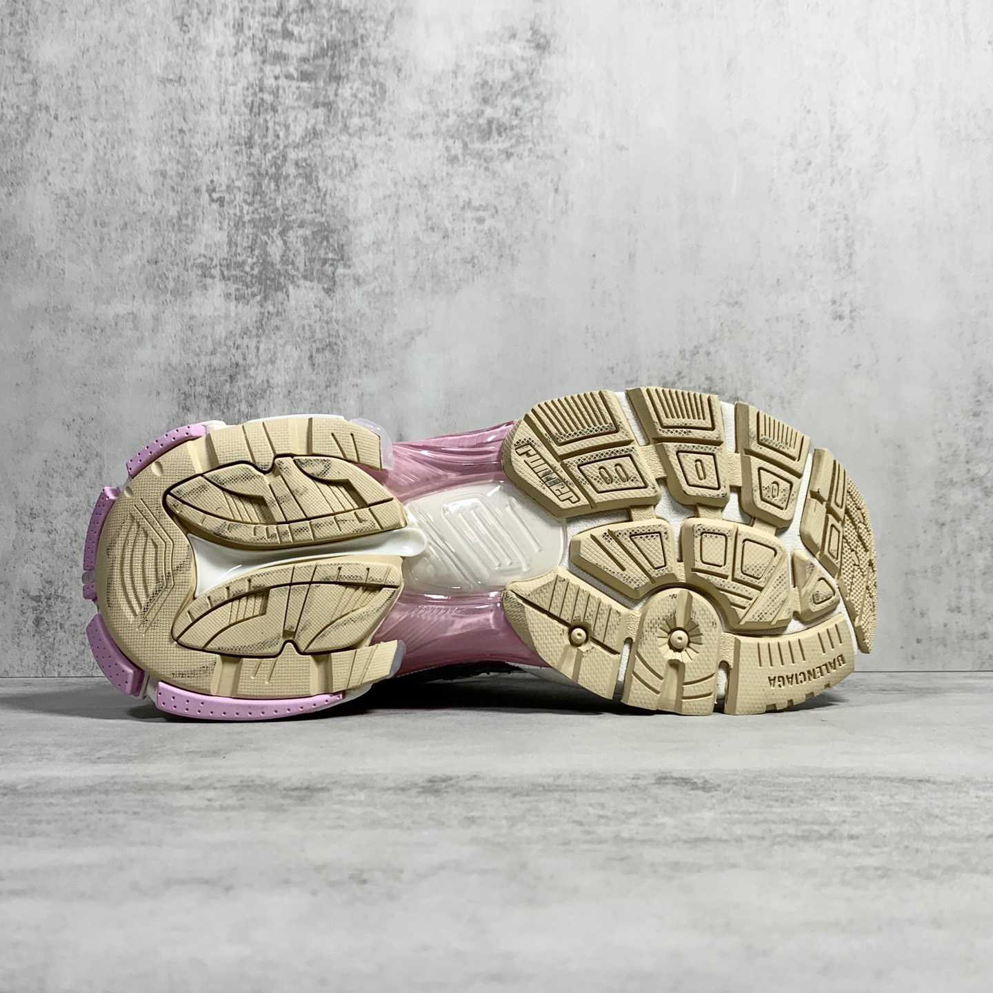 Balenciaga Runner Sneaker In White, Pink, Beige And Black Mesh And Nylon - PerfectKickZ