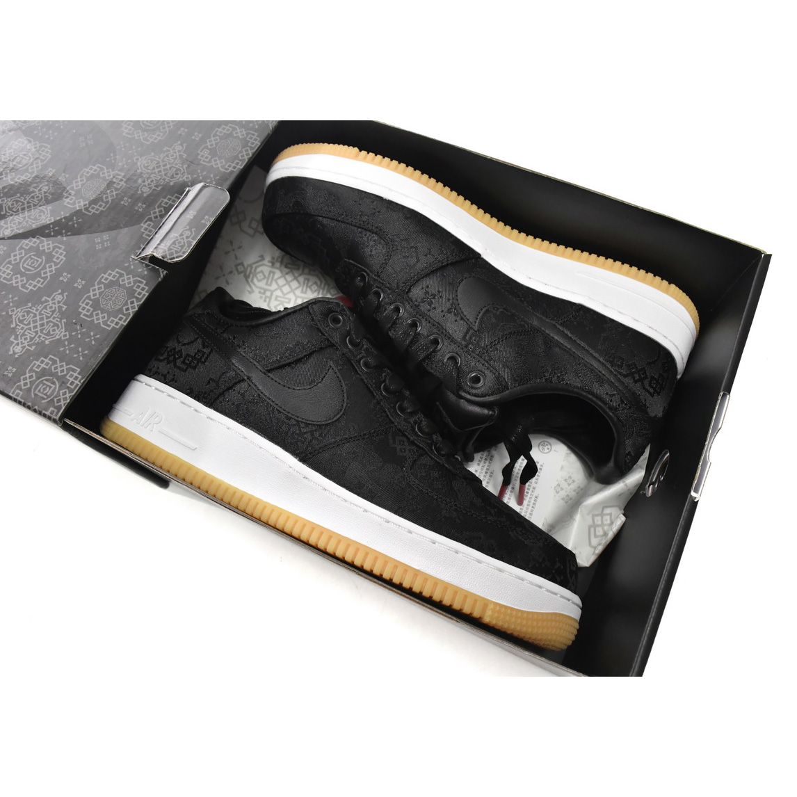 Nike Air Force 1 Low Fragment Design x Clot Black Silk Sneaker     CZ3986-001 - 