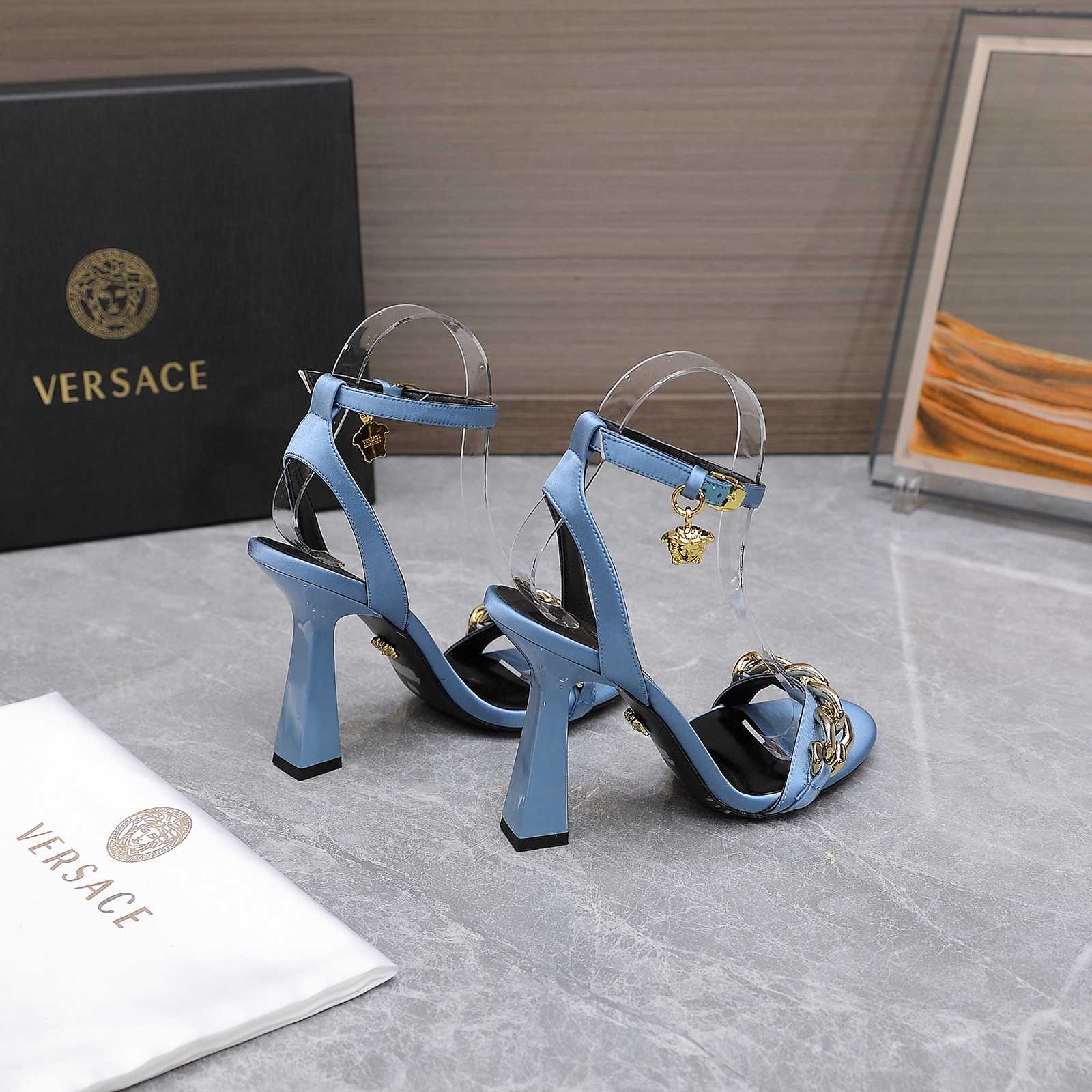 Versace Medusa Chain High Heel Sandals - PerfectKickZ