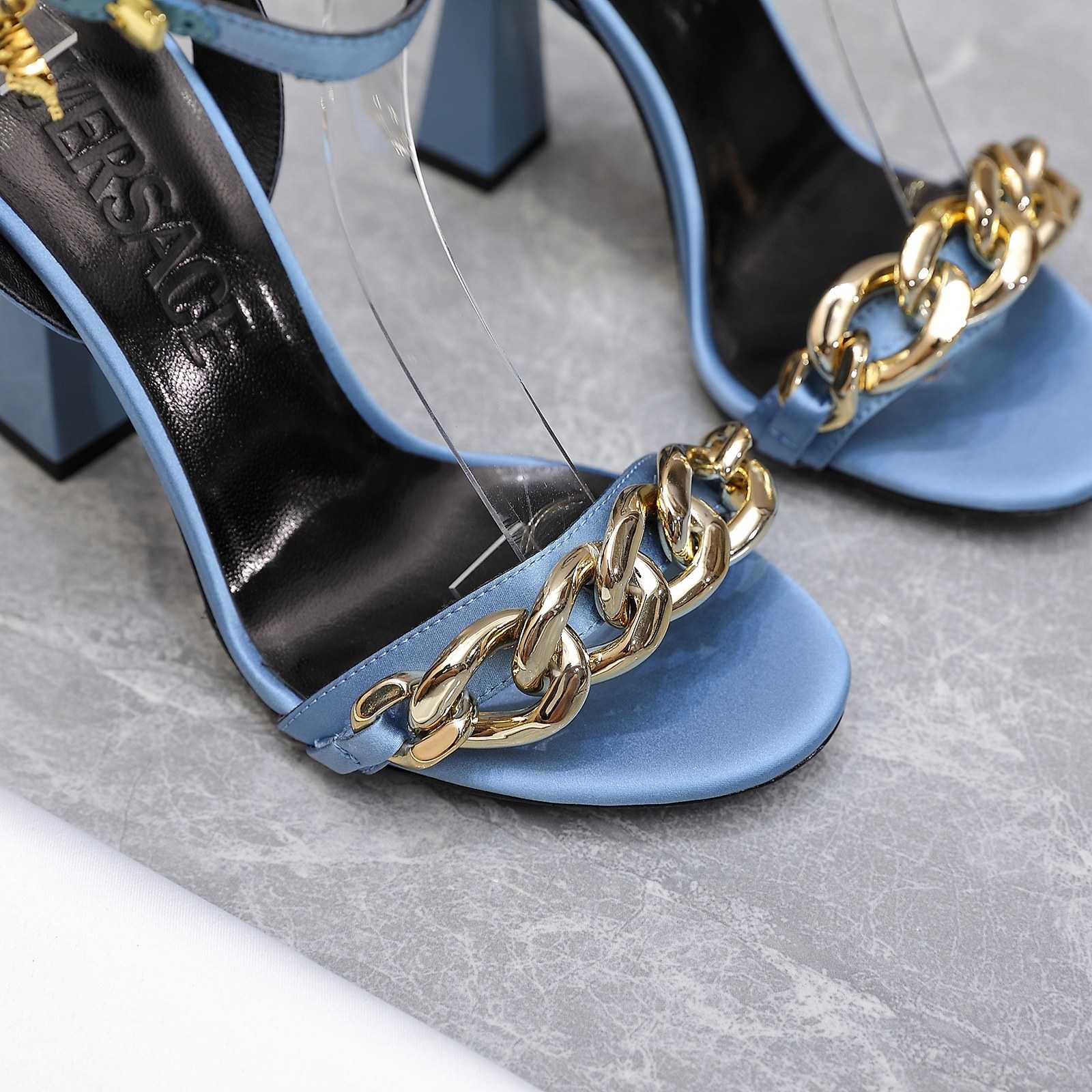 Versace Medusa Chain High Heel Sandals - PerfectKickZ