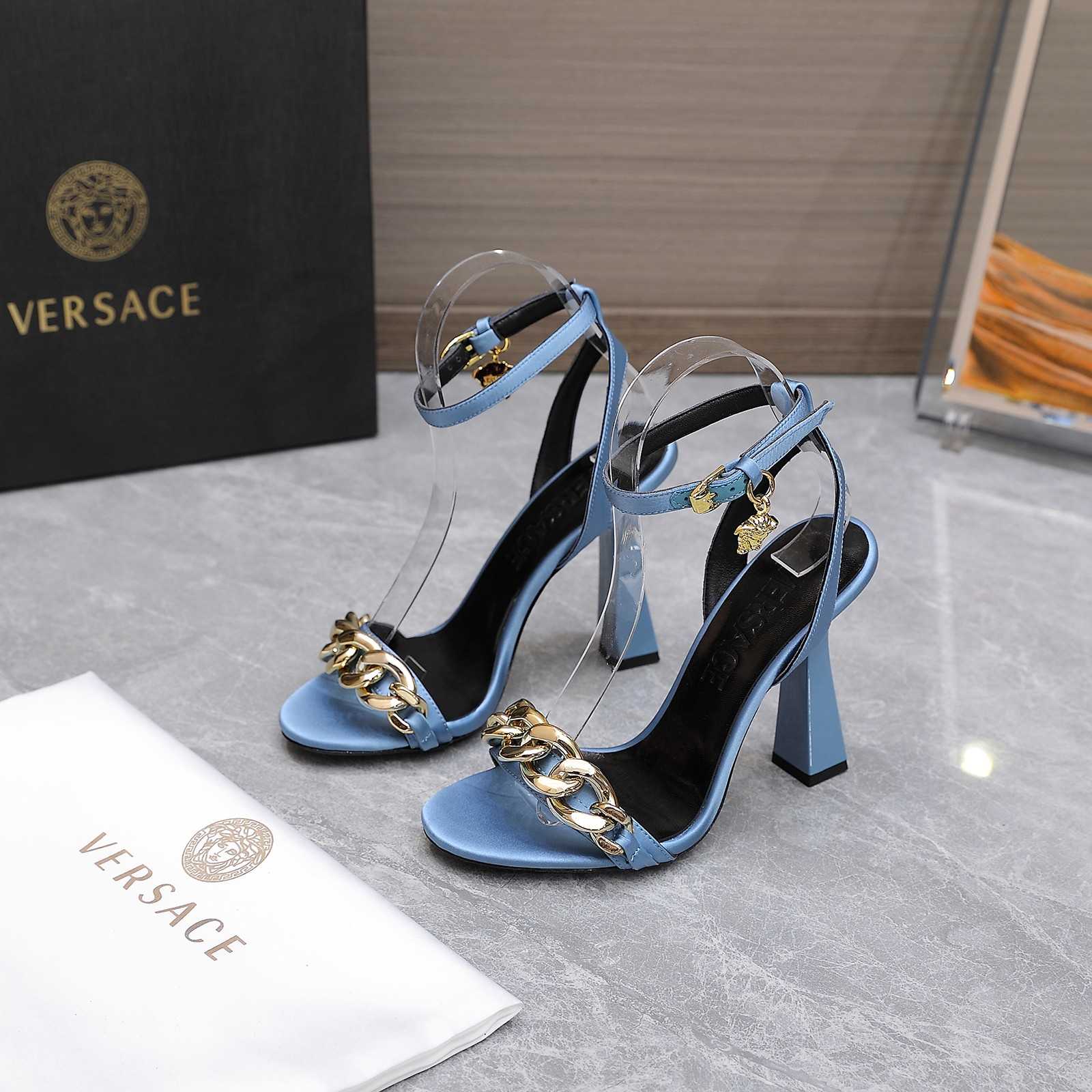 Versace Medusa Chain High Heel Sandals - PerfectKickZ