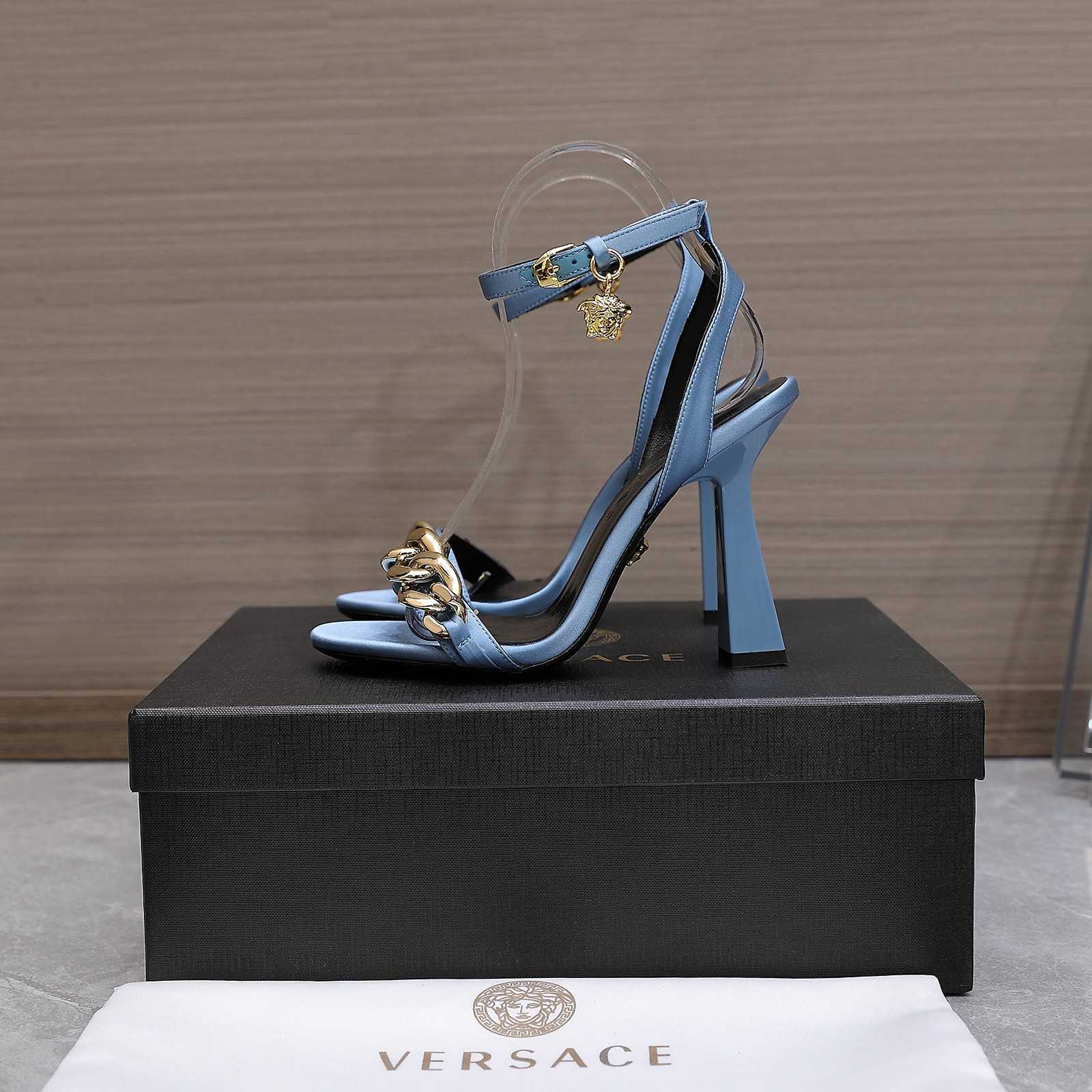 Versace Medusa Chain High Heel Sandals - PerfectKickZ