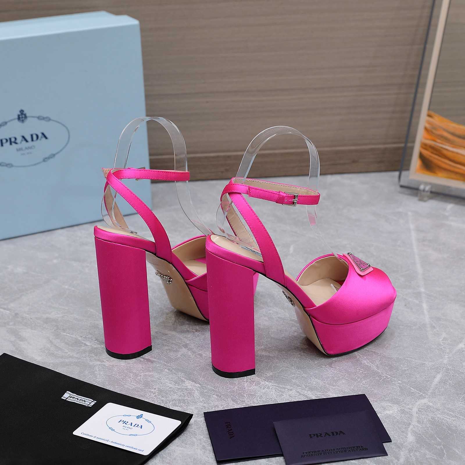 Prada High-Heeled Satin Sandals - PerfectKickZ