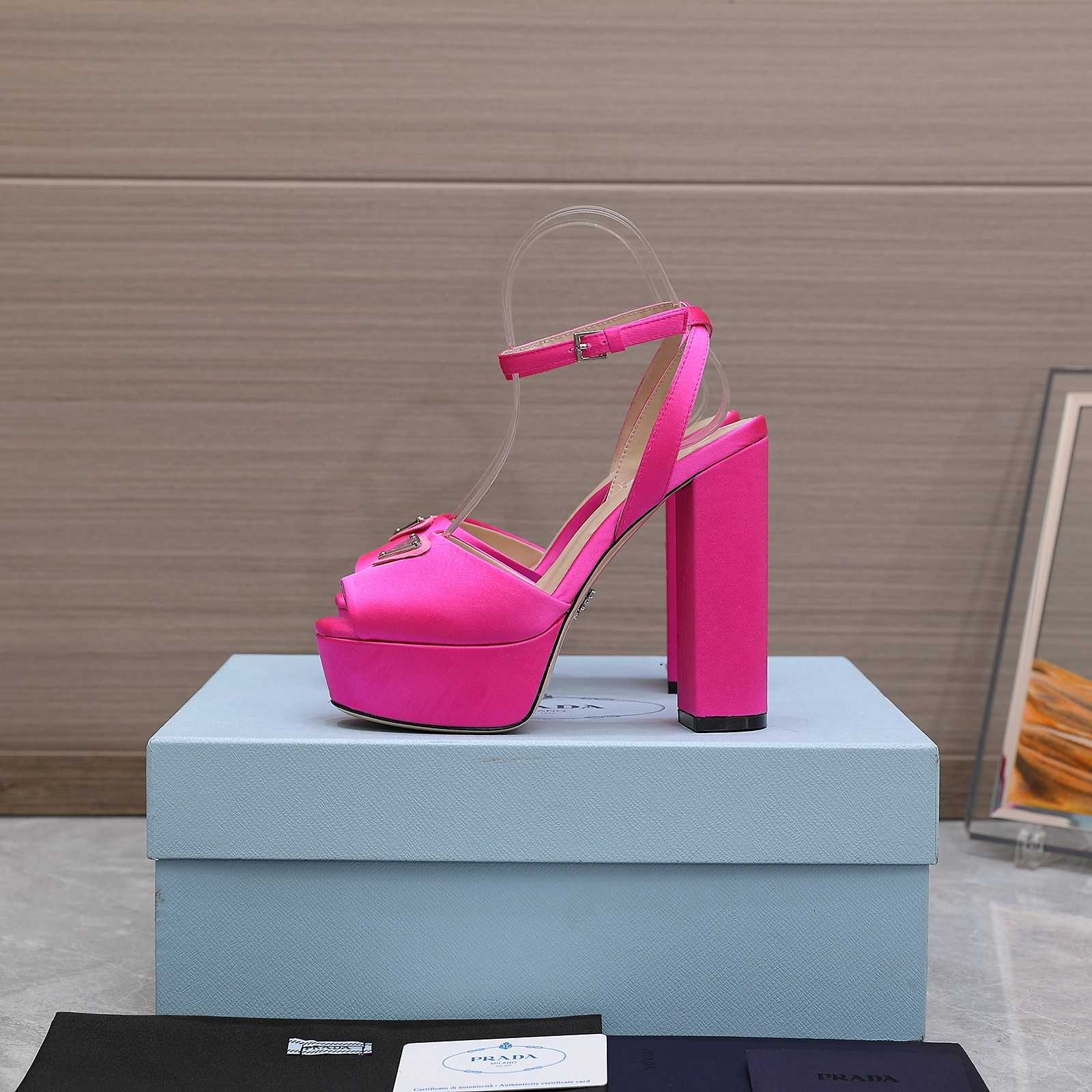 Prada High-Heeled Satin Sandals - PerfectKickZ