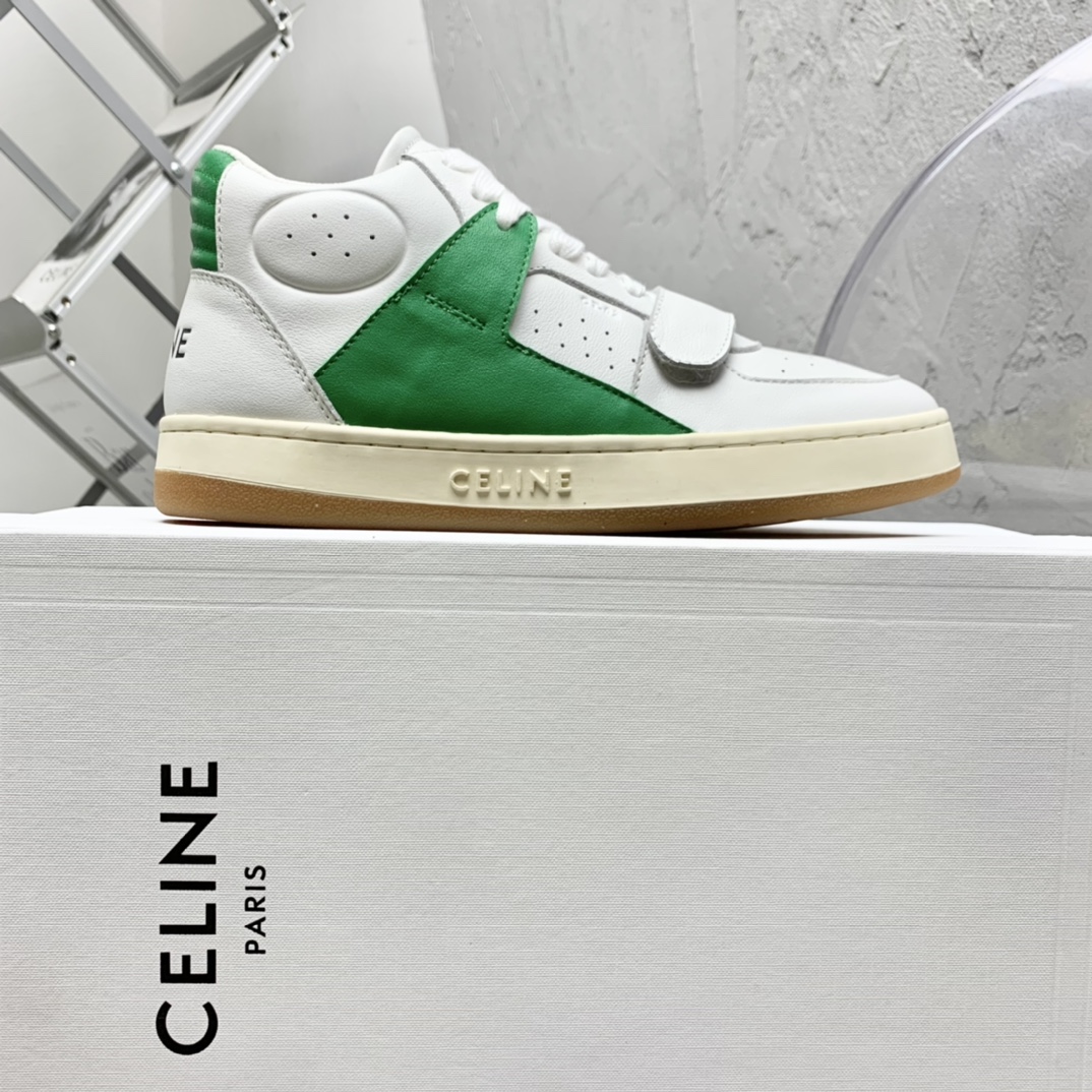 Celine CT-02 Mid Sneaker With Velcro In Calfskin - PerfectKickZ