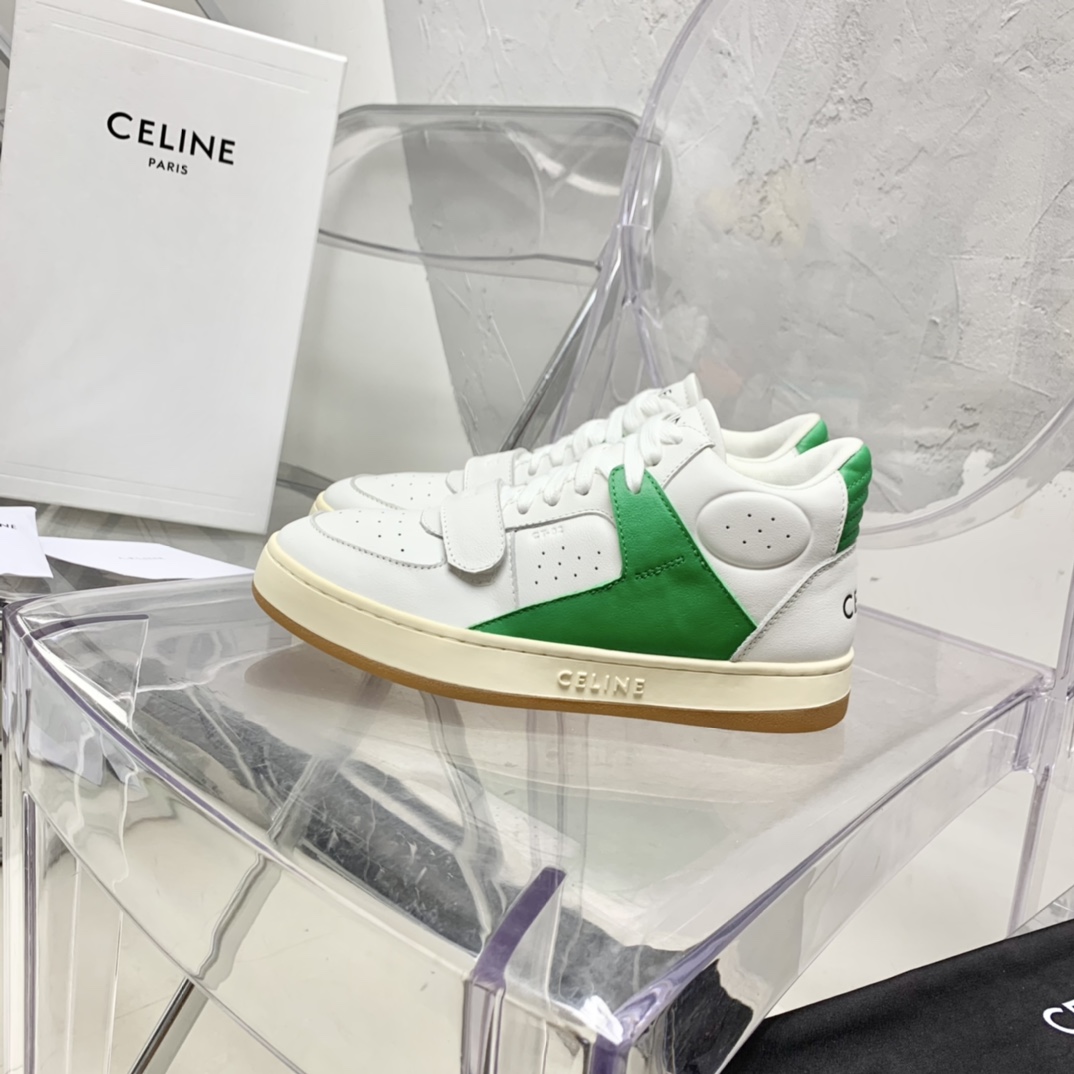 Celine CT-02 Mid Sneaker With Velcro In Calfskin - PerfectKickZ