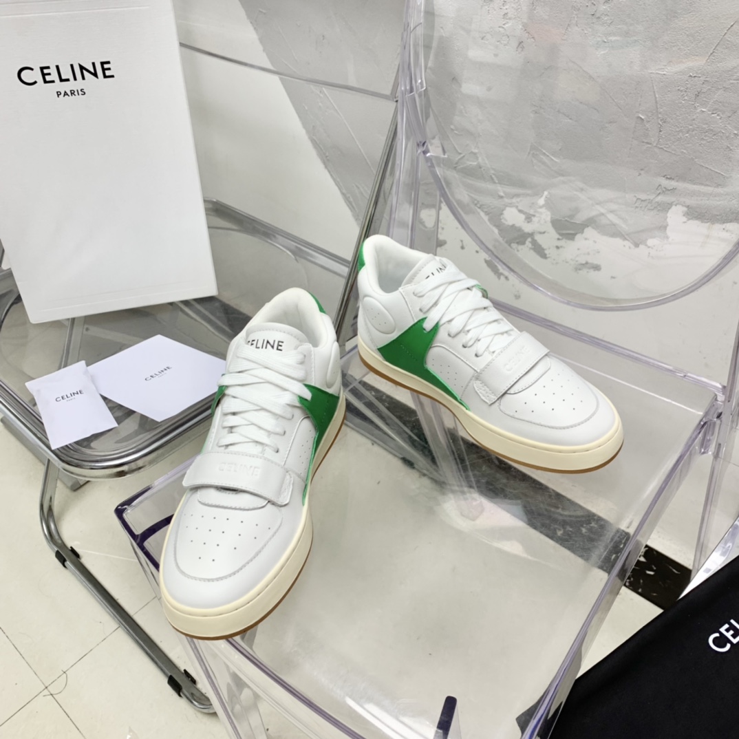 Celine CT-02 Mid Sneaker With Velcro In Calfskin - PerfectKickZ