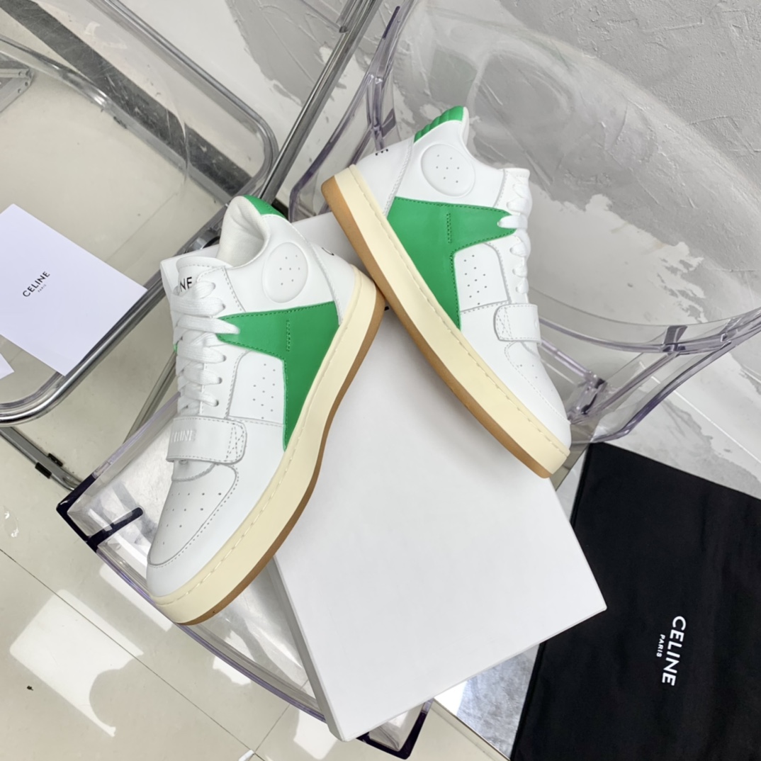 Celine CT-02 Mid Sneaker With Velcro In Calfskin - PerfectKickZ
