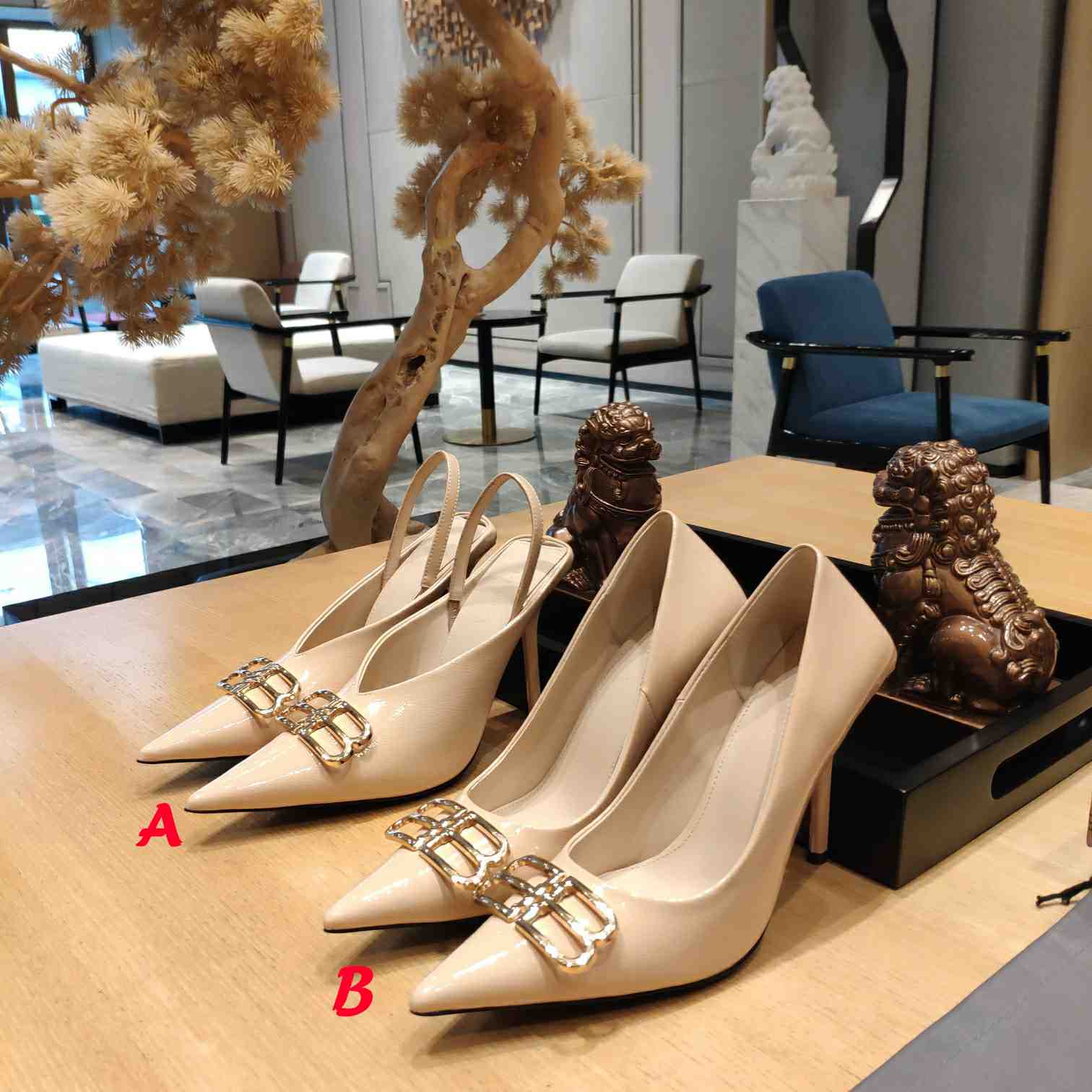 Balenciaga BB Leather Pumps - PerfectKickZ