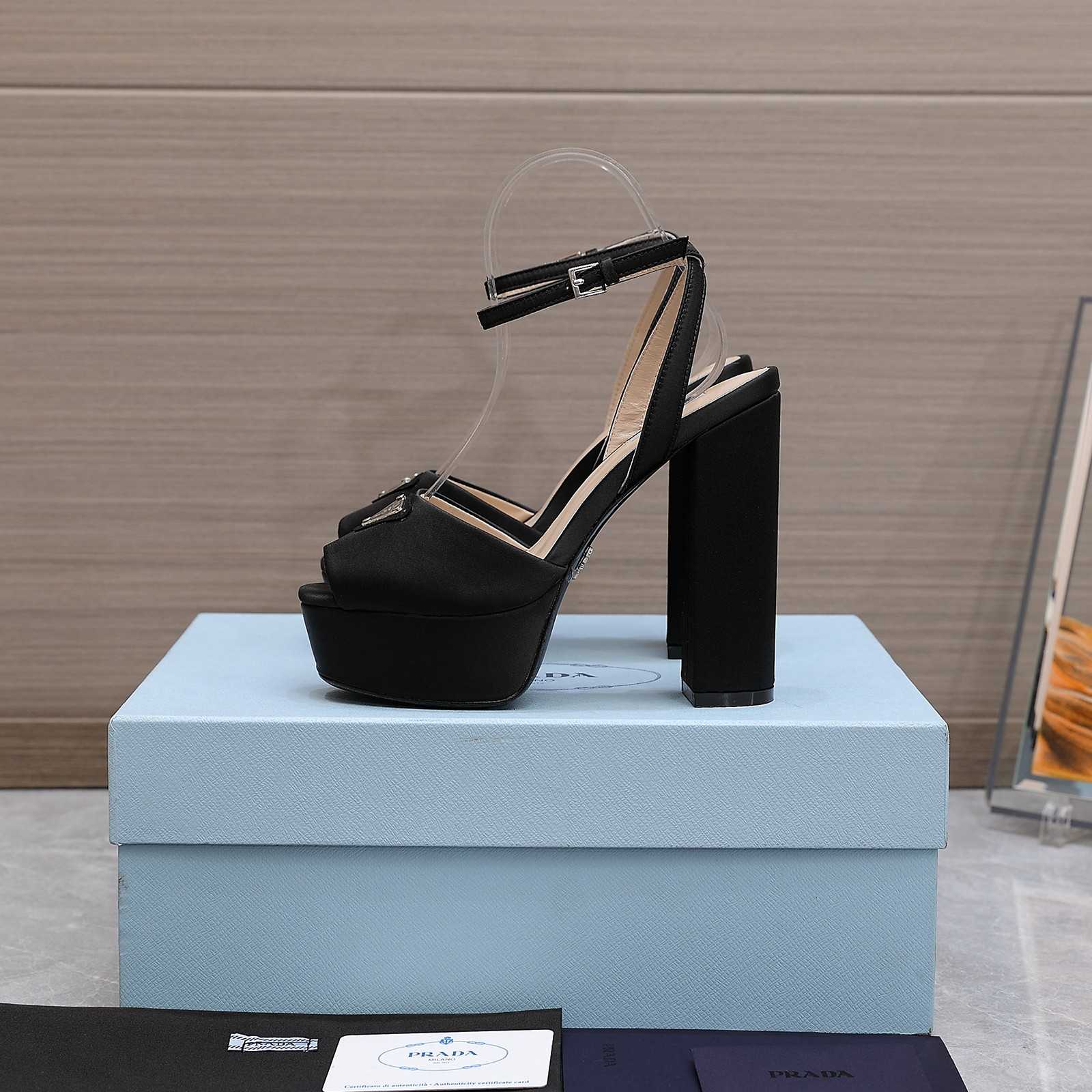 Prada High-Heeled Satin Sandals - PerfectKickZ