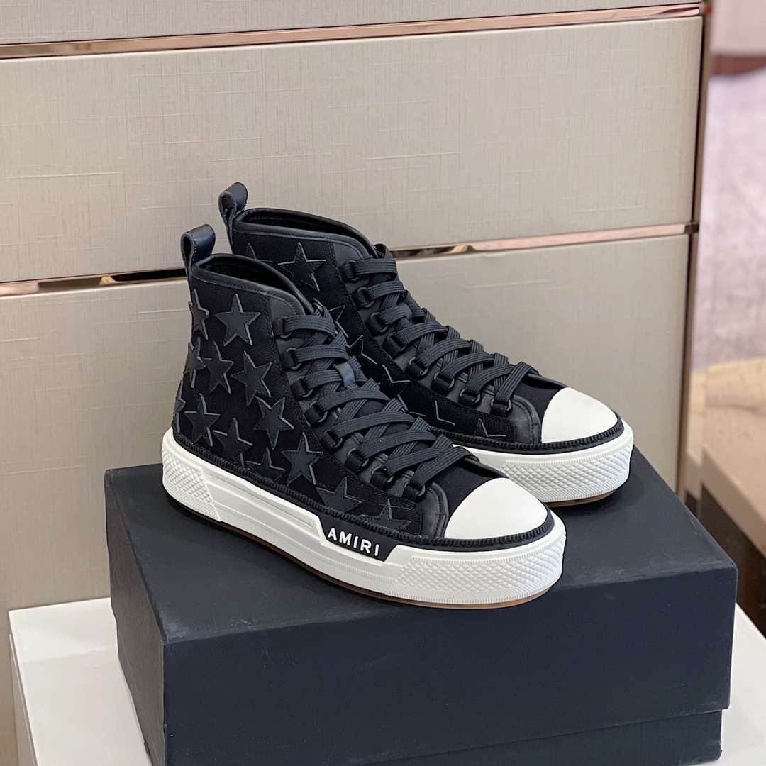 Amiri Stars Court HI High Top Sneaker - PerfectKickZ