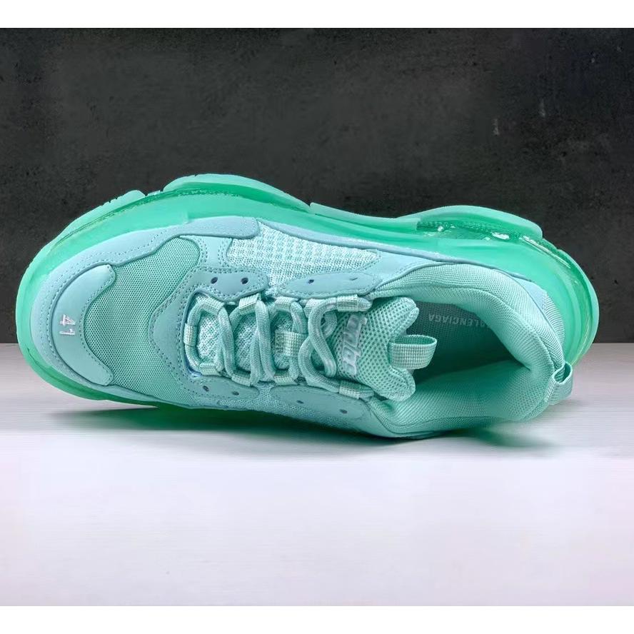 Balenciaga Triple S Clear Sole Sneaker In Light Blue Double Foam And Mesh - PerfectKickZ