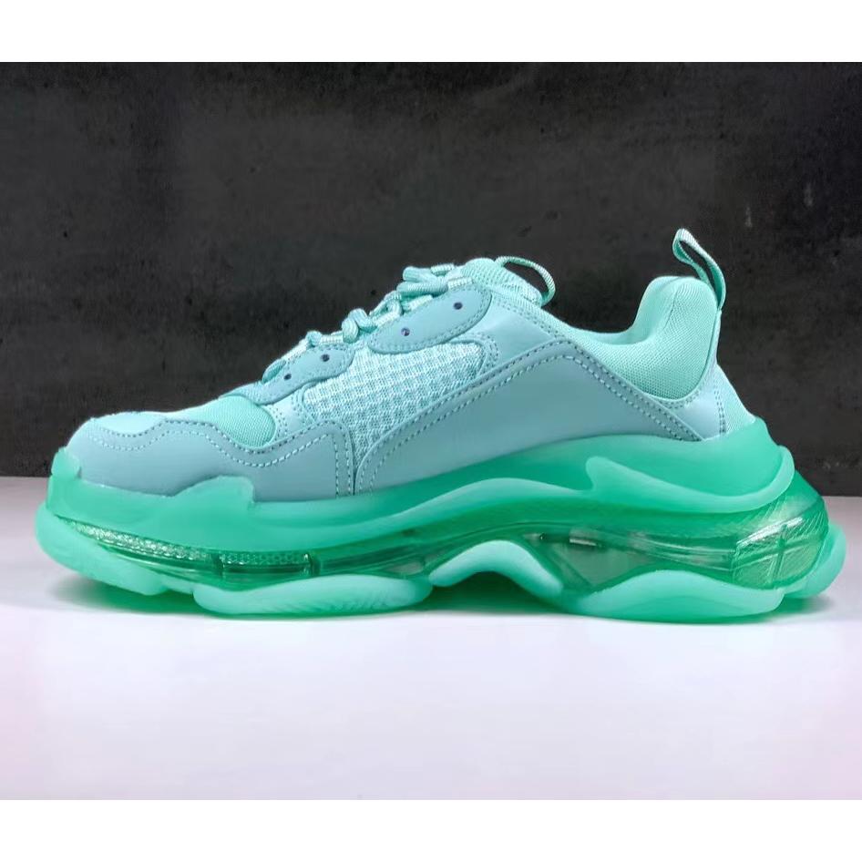 Balenciaga Triple S Clear Sole Sneaker In Light Blue Double Foam And Mesh - PerfectKickZ