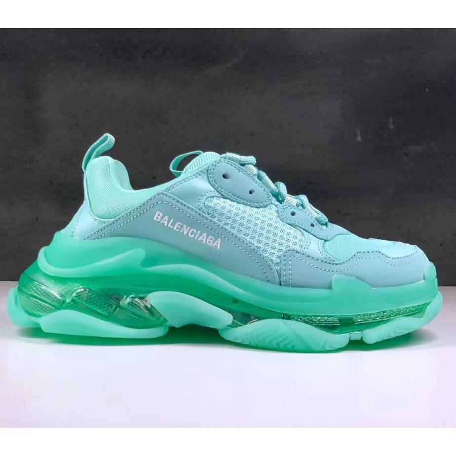 Balenciaga Triple S Clear Sole Sneaker In Light Blue Double Foam And Mesh - PerfectKickZ