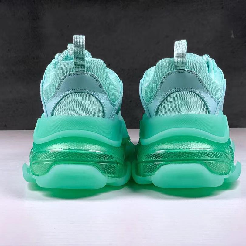 Balenciaga Triple S Clear Sole Sneaker In Light Blue Double Foam And Mesh - PerfectKickZ