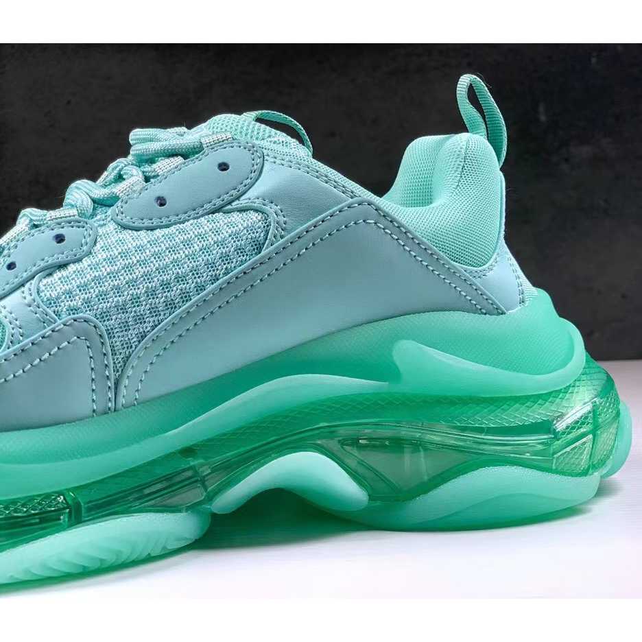 Balenciaga Triple S Clear Sole Sneaker In Light Blue Double Foam And Mesh - PerfectKickZ