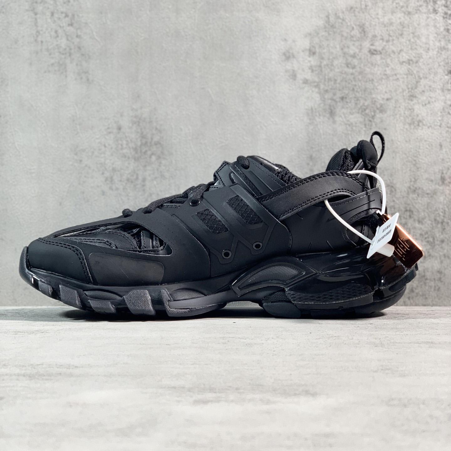 Balenciaga Track Clear Sole Sneaker In Black Mesh And Nylon - PerfectKickZ